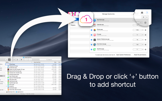 Quicklinks app for mac shortcut